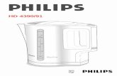 HD 4390/91 - Philips · BLUE - NEUTRAL BROWN - LIVE ... seulement la longueur minimum de cordon peut être visible entre le support et la prise murale Franç ais Important