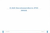 CAO bestuurders PO - ambtenarensalaris.nl · Cao-partijen willen vergetijkbare afspraken als gemaakt voor het overige personeel in de sector PO graag opnemen in de cao voor bestuurders