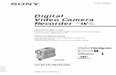Digital Video Camera Recorder - Sony NL · Istruzioni per l’uso Prima di usare l’apparecchio, leggere attentamente questo manuale e ... Riproduzione delle immagini in successione