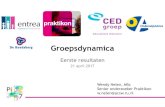 Groepsdynamica - praktikon.nl · Groepsdynamica Eerste resultaten 21 april 2017 Wendy Nelen, MSc Senior onderzoeker Praktikon w.nelen@acsw.ru.nl