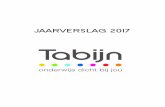 JAARVERSLAG 2017 - tabijn-live-39e34c3ee2fb48849dea03421b ... · wederom niet te maken met de verwachte krimp, maar juist met een zeer geringe groei. Een resultaat waar Tabijn Een