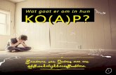 Wat gaat er om in hun KO(A)P? - drugpunt.be · Wel zien we bij KOAP een aantal kenmerken terugkeren: Geheimhouding, ontkenning en verwarring: De schaamte en angst om het taboe te