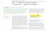 De rekenmethode 'Losser' gebruiken - expertis.nl · De kinderen werken in een uitrekenboek met verschillende rekenschema's (hte-schema, tabel, deelschema). EXTRA ACTIVITEITEN, WANNEER