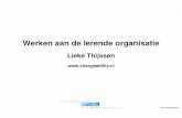 Lieke Thijssen - Leren in de social profit - VIVO · 17 De organisatie met het ideale leerklimaat (1): heeft een goed proces voor het identificeren van ontwikkelbehoeften heeft banen