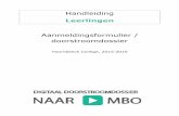 Handleiding - hoornbeeck.nl · Werkgroep ‘Digitaal aanmelden’ ... Nadat je op “Dossier opsturen” hebt geklikt, wordt het ingevulde dossier (deel A) zichtbaar in het account