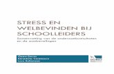 STRESS EN WELBEVINDEN BIJ SCHOOL .analyse van bepalende factoren en van vereiste randvoorwaarden