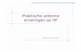 Praktische antenne ervaringen op HF - members.home.nlmembers.home.nl/fklaasen/Anttheorie/AntennePraktijk.pdf · Stel aardnet = 14 Ohm (10 radialen) nu antenne met hoger impedantie