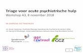 Workshop A3, 8 november 2018 - guusschrijvers.nl · bij de beoordeling, zal een positief effect hebben op de aanrijtijden. Ontwikkeling J • Aanleiding ... urgentienorm; m.n. lager