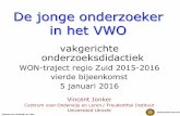 De jonge onderzoeker in het VWO - fisme.science.uu.nl · (doorlopende leerlijn in de breedte) Groot verschil tussen ‘methoden en technieken’ en criteria bij verschillende vakken/disciplines