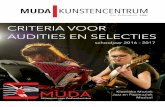 CRITERIA VOOR AUDITIES EN SELECTIES - kso.muda.bekso.muda.be/resources/Auditie--en-Selectiecriteria-2016-2017.pdf · Slagwerk (Jazz-Pop) 22 Traverso 23 Viool (Klassieke Muziek) 23