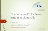 Concentrated Solar Power · 2018-01-27 · Power Blok rendement boven 50% bovendien goedkoper ... 28 24-01-2018 Lezing Vereniging ... PBL/ECN Analyse regeerakkoord Rutte III effecten