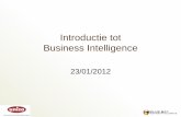 Introductie tot Business Intelligence - UNIZO | De Unie van … · 2012-02-14 · Stock Aankoop Excel Rapporten, Analyses, Indicatoren, …. ... Opname van historiek & reproductie