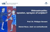 Rhinosinusitis: spoelen, sprayen of snijden? · Headache/facial pressure in sinusitis. Neus-, keel- en oorheelkunde Hoofd- en halschirurgie Nasal Endoscopy. Neus-, keel- en oorheelkunde
