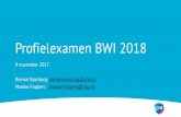 Profielexamen BWI 2018 - Wat is vernieuwing … BWI: - kern A - kern B - profielmodulen: - bouwproces en bouwvoorbereiding* - bouwen vanaf de fundering - hout en meubelverbindingen