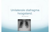 Unilaterale diafragma hoogstand. - Startintensivistenopleiding.nl/downloads-25/files/Diafragma...Etiologie Oorzaken van een hoogstand van hemidiafragma N. Phrenicus schade door koeling,