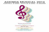 AGENDA MUSICAL 2014 - ciutada.platjadaro.comciutada.platjadaro.com/informacio/pdf/AgendaMusical.pdf · sant andreu jazz band els amics de les arts festival de música de s’agaró