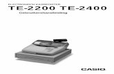 ELECTRONISCH KASREGISTER TE-2200 TE-2400 · Wanneer de sleutelstand in RF positie staat, dan kan u kiezen tussen terugname of verkoop minus. Gebruikt voor dagelijkse rapporten zonder