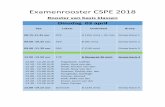 Examenrooster CSPE 2018 - stanislascollege.nl · Examenrooster CSPE 2018 Rooster van basis klassen Dinsdag 03 april Tijd Lokaal Onderdeel Groep 08.15-11.35 uur 074 A (155 min) + 45