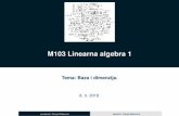 M103 Linearna algebra 1 - fizika.unios.hr file.ﬁzika.unios.hr/la1/ P 1 Baza i dimenzija Deﬁnicija 1.6. Neka je Vvektorski prostor nad F. Izraz oblika 1a 1 + 2a 2 + + ka k; pri