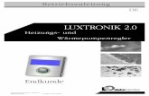 Luxtronik 2 - dalcalor.ch 2... · 3 Technische Änderungen vorbehalten. DE830522/190121 © Alpha-InnoTec GmbH inhaltsverzeichnis InformatIonen für nutzer/-Innen BITTE ZUErST lESEN.....2