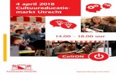 4 april 2018 Cultuureducatie- markt Utrecht · Welkom! Op deze Utrechtse markt presenteren cultuureducatieaanbieders hun aanbod aan de scholen en ga je met elkaar in gesprek. Aan