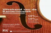 Weekend van de Kamermuziek - ahk.nl · 1922) – compleet (5 delen) Sherezade Jurado Navarro, fluit (Ma1) / Pablo Romanillos Corte, hobo / Alfonso Mansanera Rojo, klarinet (Ma1)