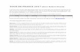 *Verklaring gebruikte termen · TOUR DE FRANCE 2017 (door Robert Dousi) In dit document worden alle 198 renners tegen het licht gehouden die aanstaande zaterdag aan de start van de