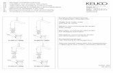 KEUCO GmbH & Co. KG ES Instrucciones de la instalación y ... · met Trekstang en afvoergarnituur Однорычажный смеситель для умывальника с гарнитурой