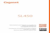 Gigaset SL450 · Една батерия, един капак за батерия и една щипка за колан Базовата и зареждащата станция