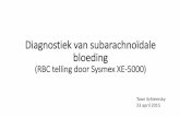 Diagnostiek van subarachnoïdale bloeding · spectrofotometrie (86%) Chu et al. Ann Emerg Med (2014) Xanthochromie: visueel vs. spectrofotometrie! Chu et al. Ann Emerg Med (2014)