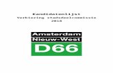 Arif Çolakkadioğlu - D66 in Amsterdam Nieuw-West · Web viewMaar ik wil graag de kandidaten voor D66 vanuit De Aker, Sloten en Nieuw-Sloten ondersteunen als lijstduwer, en word