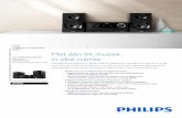 Met één tik muziek - Philips · Met één tik muziek in elke ruimte Het Philips izzy-muzieksysteem speelt muziek af vi a Bluetooth, CD/USB en FM. Met een tik op de knop wordt de