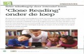 'Close Reading' onder de loep - ECNO · ONDERZOEK Beter tekstbegrip door intensief lezen 'Close Reading' onder de loep We weten het als geen ander: leesvaardigheid is cruciaal voor