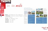 In de media2019... · 2020-01-03 · Media: Rekreavakkrant.nl Onderwerp: Twente confronteert reizigers met gehaaste leefstijl Datum: 17 september 2019 Omvang: 1 artikel. In de media