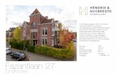Fazantlaan 27 - Hendrix & Huybregts · voorbeeld van een bouwtrant die typerend is voor herenhuizen uit het begin van de twintigste eeuw. Het is mede door zijn ligging een van de