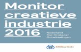 Monitor creatieve industrie 2016De groei in de toegevoegde waarde is met 4,5 procent per jaar in de jaren 2013-2015 het grootst in de ICT sector. In de creatieve industrie bedraagt