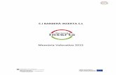 E.II RB BAARBEERRÀÀ IINNSSEERTTAA SS. · 2016-06-08 · Memòria d’activitats 2015 Pàgina 4 de 27 Evolució del personal contractat: A finals del 2015 el nombre total de treballadors/es