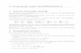4. Programski paket MATHEMATICAtesla.pmf.ni.ac.rs/people/DeXteR/FizPMF/mathematica.pdf4. Programski paket MATHEMATICA 1 Osnovne aritmeti cke operacije 1.1. Izra cunati vrednosti slede