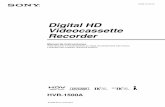 Digital HD Videocassette Recorder - pro.sonyp. ej., estudio de televisión). El fabricante de este producto es Sony Corporation, con dirección en 1-7-1 Konan, Minato-ku, Tokio, Japón.