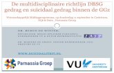 De multidisciplinaire richtlijn DBSG gedrag en suïcidaal gedrag … -3... · 2014-09-11 · Achtergrond II Van alle suïcides 40-44% in behandeling bij GGz Hoog risico groep Man:vrouw