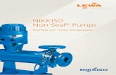 NIKKISO Non-Seal Pumps · La acción hidrodinámica de un conjunto de orificios fijos y variables proporciona equili-brio de empuje automático para centrar el eje entre rodamientos