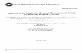 Fermi National Accelerator Laboratory Apparatus for Magnetic … · 1999-08-04 · Didaimer This report was prepared as an account of ruork sponsored by an agency of the United States