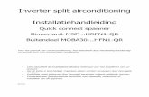 Inverter split airconditioning Installatiehandleiding · 2017-02-09 · Inverter split airconditioning Installatiehandleiding Quick connect spanner Binnenunit MSF-..HRFN1-QR Buitendeel