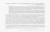 Kant, Rohs y la pragmática trascendentalbdigital.unal.edu.co/24667/1/21862-74896-1-PB.pdfKant, Rohs y la Pragmática Trascendental* Wolfgang Kuhlmann RW Technische Hocnschule Aachen