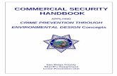 COMMERCIAL SECURITY HANDBOOK · 2009-01-08 · For single glass doors, swing locks should be of case-hardened steel with steel or ceramic inserts and a throw at least 1 ¾ inches.