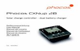 Phocos CXNup 2B - Microsoft...(Buzzer ist an) Panel richtig anschließen 12 Alle Symbole blinken Batteriespannung ist zu hoch (>15,5/31,0 V) Bitte prüfen Sie, ob andere Energie-Quellen