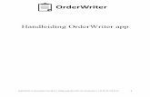 Handleiding OrderWriter app nieuwe versie...OrderWriter is een product van Nyon | Wilgenweg 26a 1031 HV Amsterdam | +31 (0) 20 723 22 67 15 Foto’s maken en verwijderen U kunt op