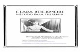 MÉTODO PARA THEREMIN por Clara Rockmore · theremin estaba de nuevo de moda; enseguida compañías reintroducirían los theremines en el mercado. El theremin nunca se había ido