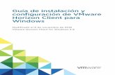 363n de VMware Horizon Client para Windows - VMware ... · PDF file n IPv6 Guía de instalación y configuración de VMware Horizon Client para Windows VMware, Inc. 9. Al realizar