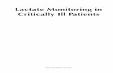 Lactate Monitoring in Critically Ill ... Lactate Monitoring in Critically Ill Patients Lactaat monitoring bij ernstig zieke patienten Proefschrift ter verkrijging van de graad van